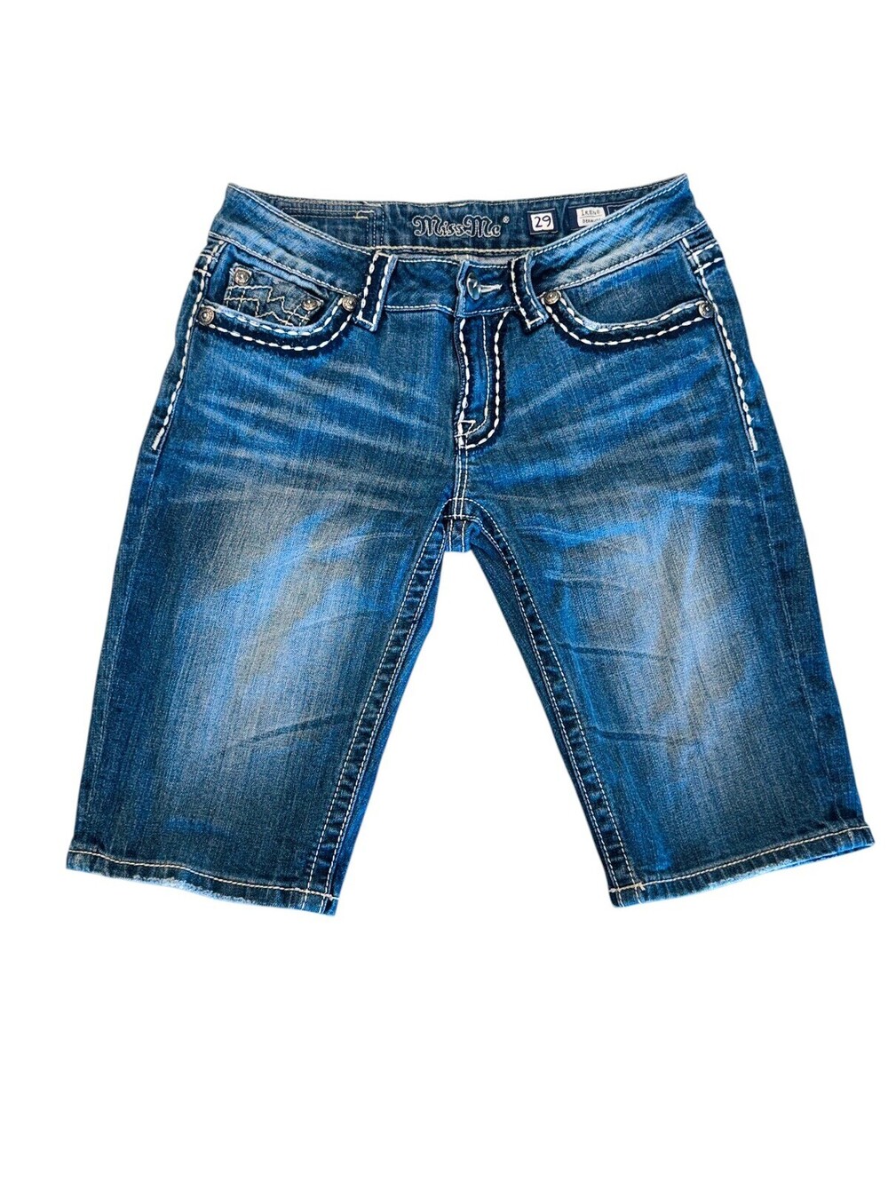 Miss Me denim “IRENE” LOW RISE Bermuda jeans